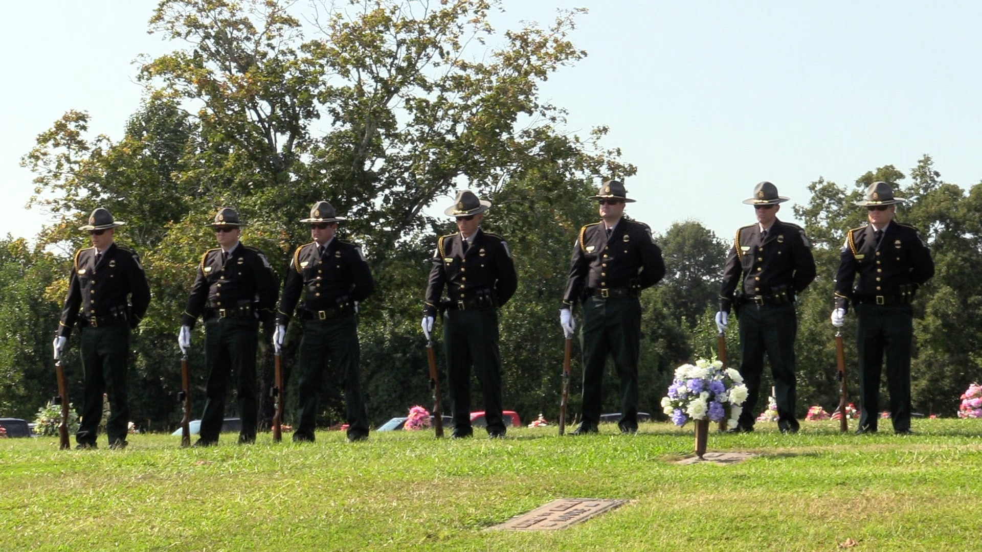 Honor Guard at a graveside service.