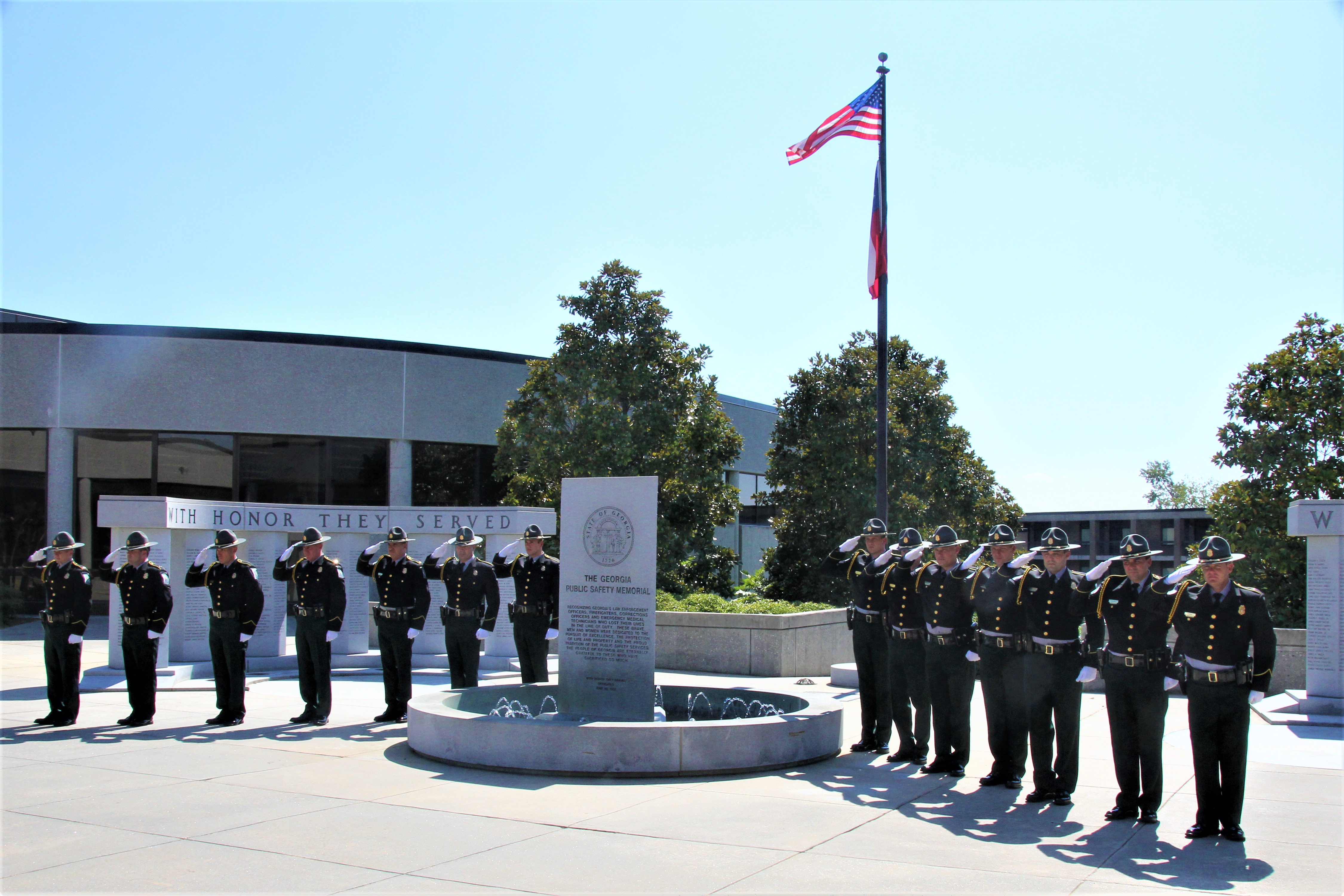 Honor Guard at the GPSTC Fallen Officers Memorial