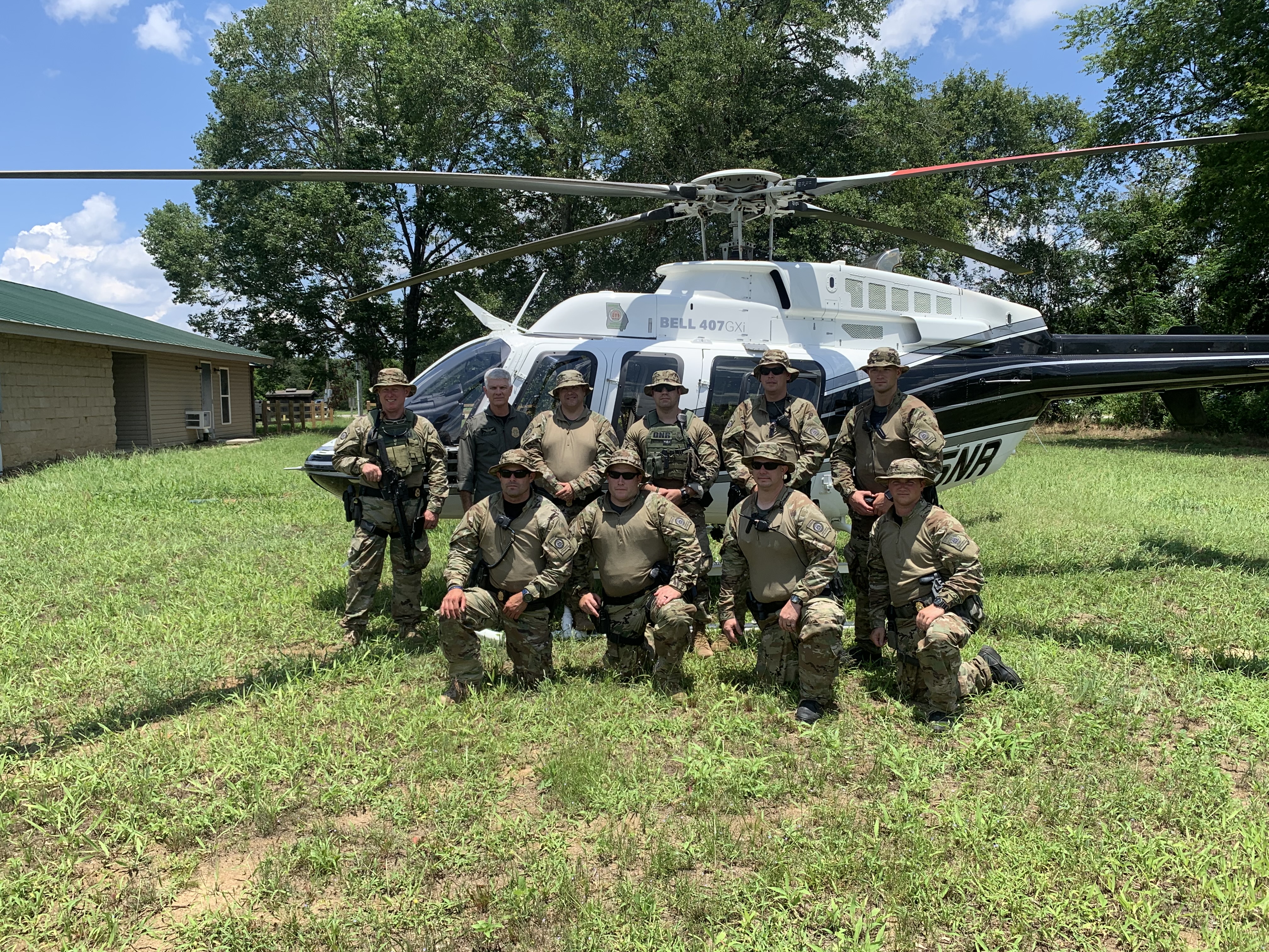 Special Operations Group with helicopter