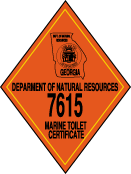Marine Toilet Certificate decal