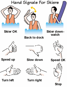 Image showing hand signals for skiiers