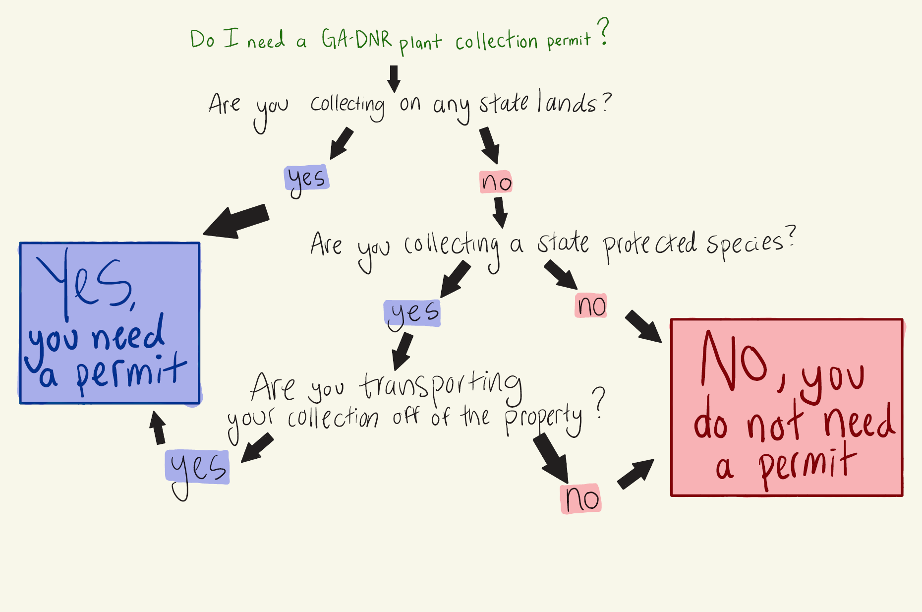 Do I Need A GA DNR Plant Collection Permit Flow Chart